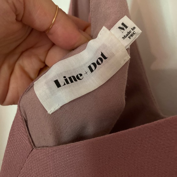 Line + Dot Pink Bias Maxi Dress - Picture 6 of 6